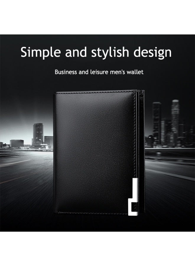 ويليامبولو WilliamPOLO متعددة فتحة الرجال قصيرة سحاب الجلد حقيبة بطاقة مصرفية محفظة الشباب محفظة - Image 2